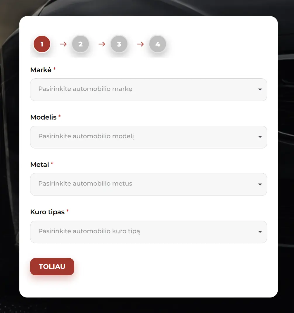 automobiliu supirkimas uzklausa